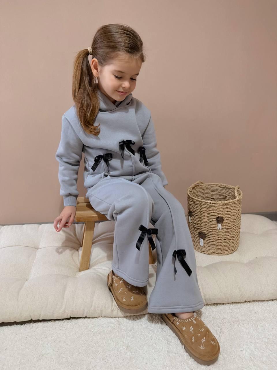 Bow Detail Fleece Set