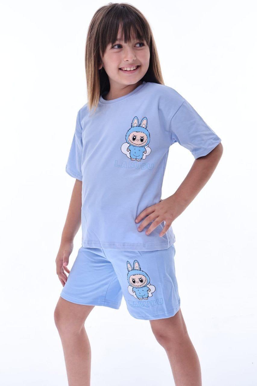 Blue Labubu Set