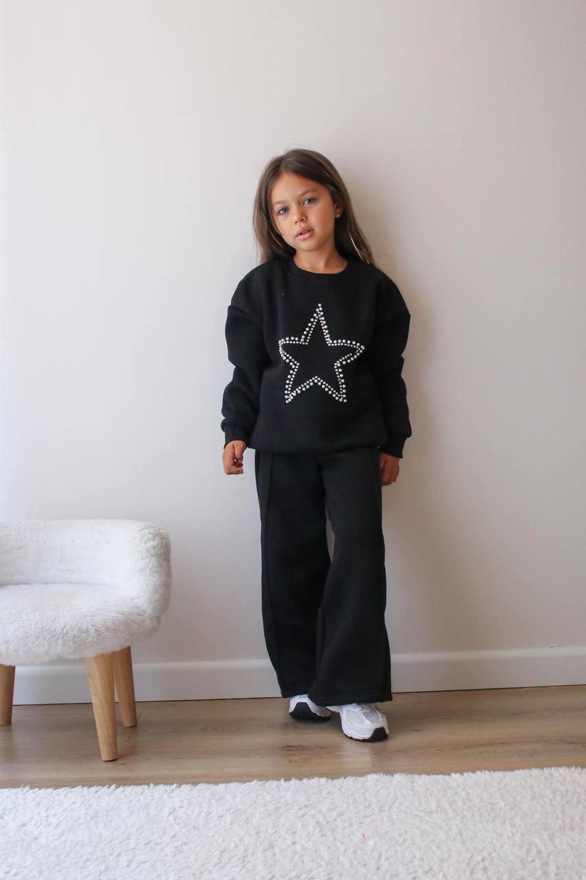 Pearl Star Fleece Sweatshirt and Pants Set
