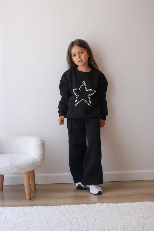 Pearl Star Fleece Sweatshirt and Pants Set
