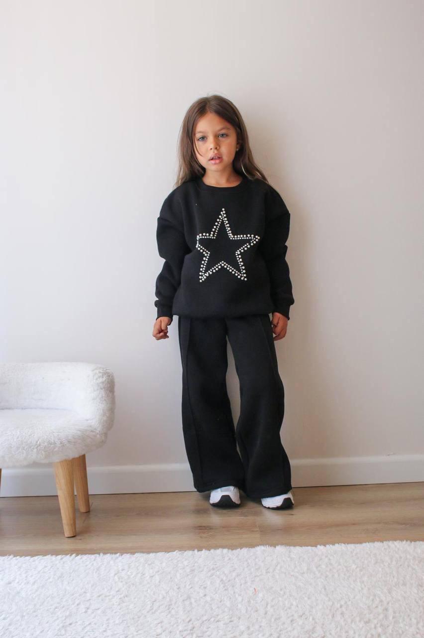 Pearl Star Fleece Sweatshirt and Pants Set