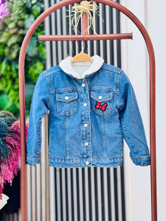 Disney Sherpa-Lined Denim Jacket with Character Patches