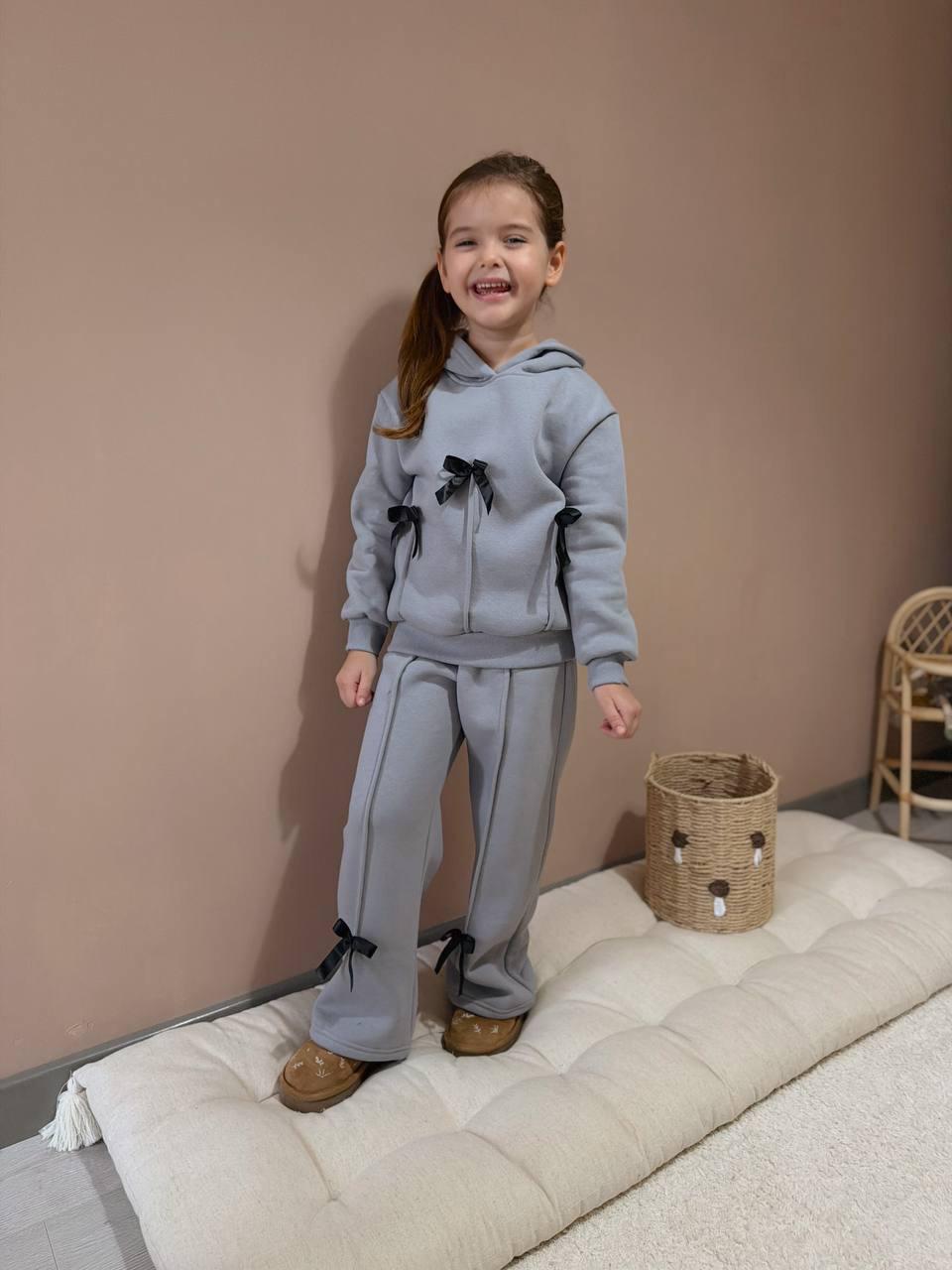 Bow Detail Fleece Set