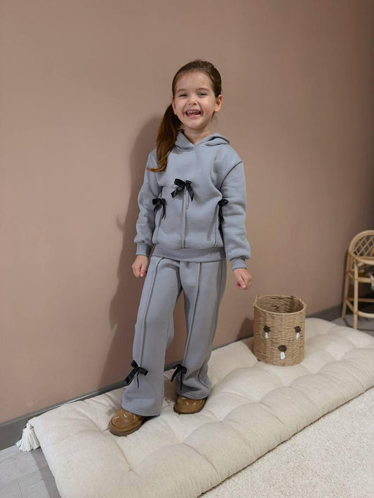 Bow Detail Fleece Set
