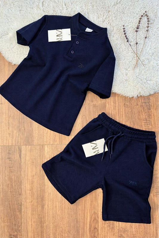 Zara Navy Polo Co-Ord Set