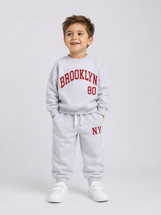 Brooklyn Grey Sweatshirt & Jogger Set
