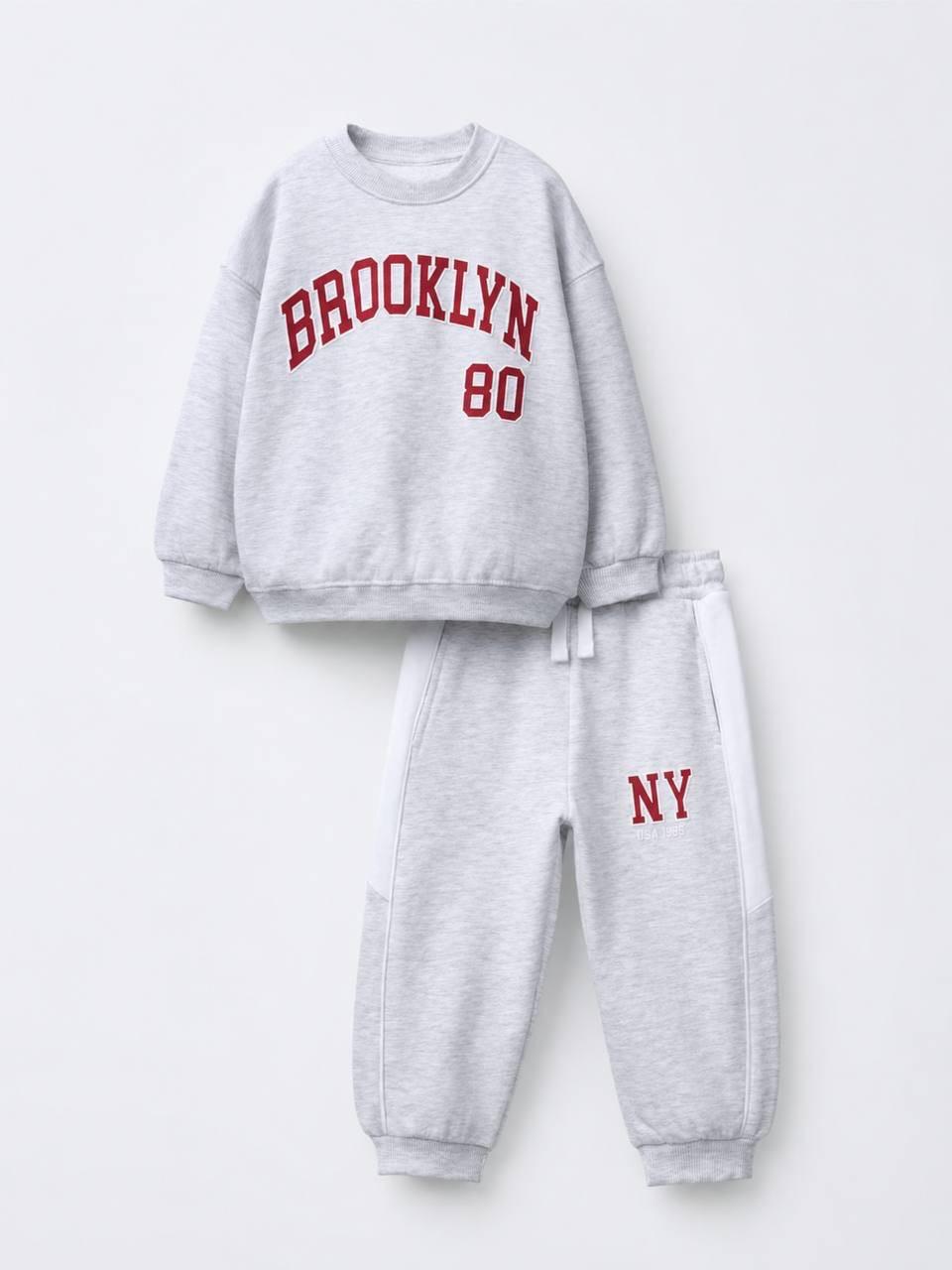 Brooklyn Grey Sweatshirt & Jogger Set