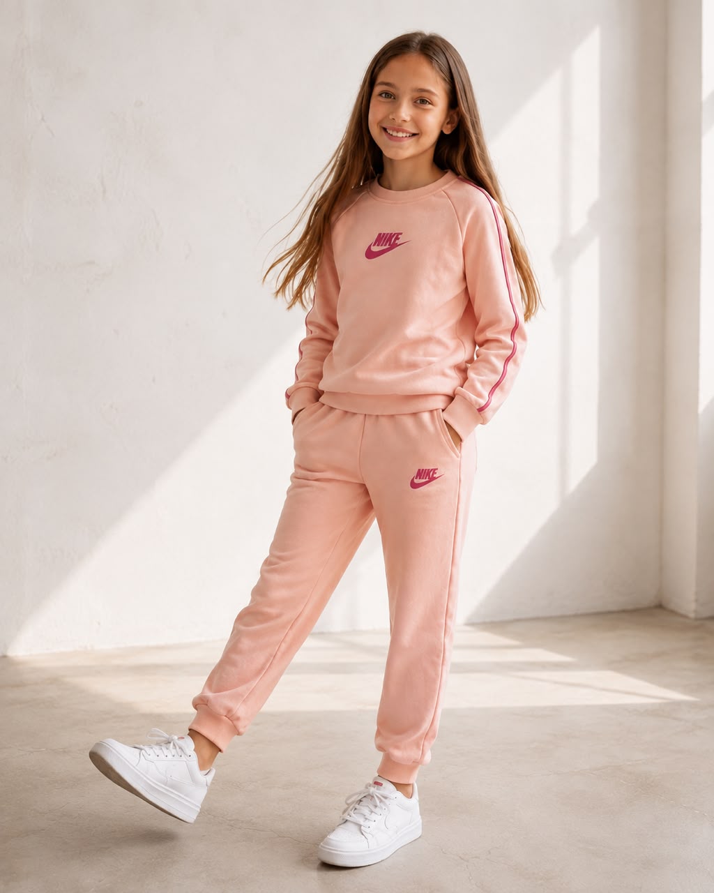 Blush Pink Nike Tracksuit Set